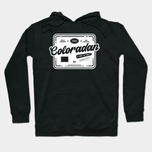 Authentic Coloradan Cool Vintage Light Stamp Print Colorado Resident Gift Hoodie
